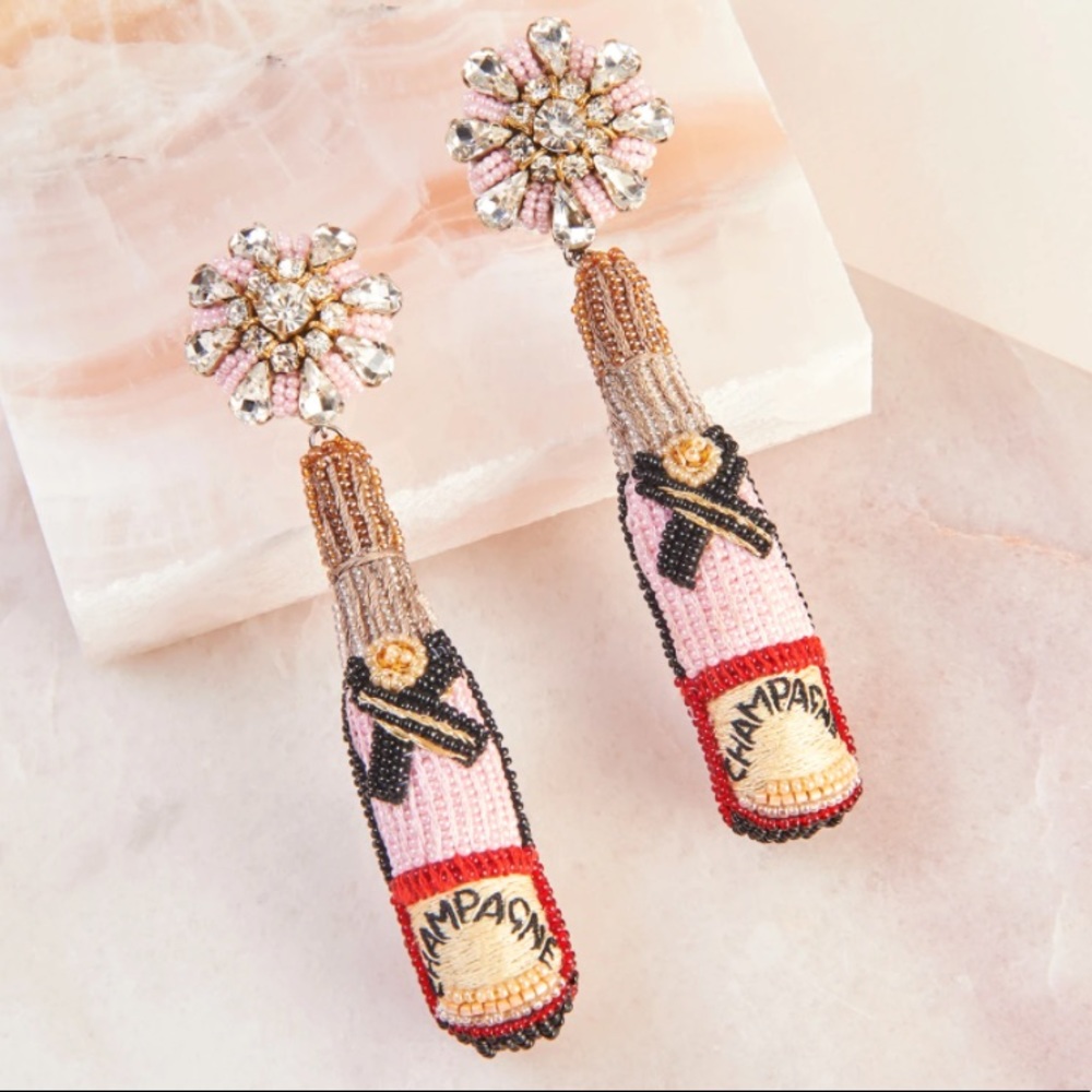 Mignonne Gavigan- Rose Champagne Earrings